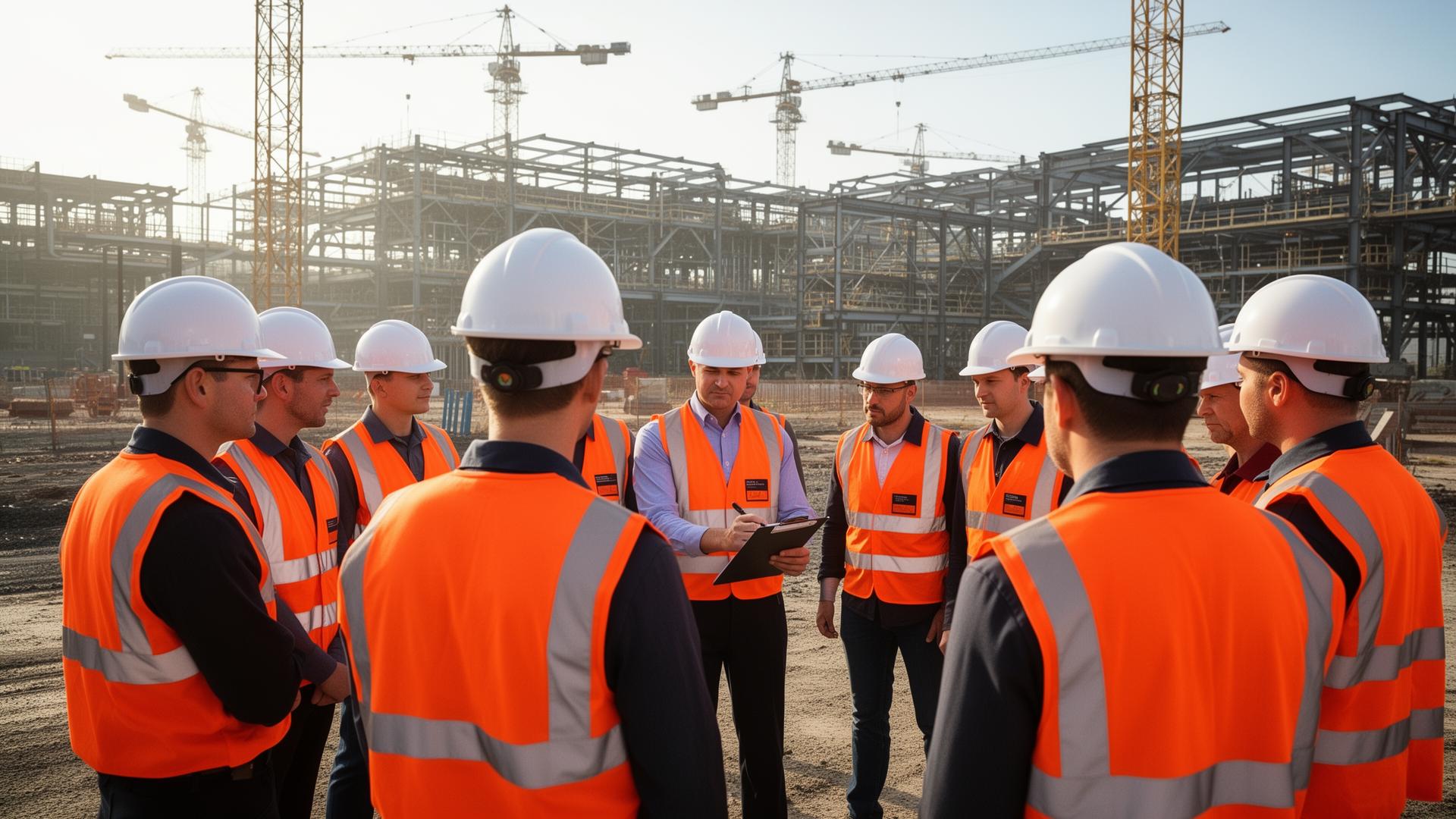 Daily toolbox talk on site